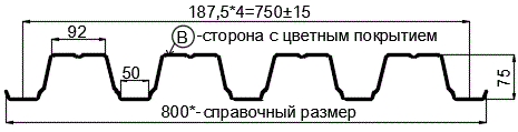 Фото: Профнастил Н75 х 750 - B (ПЭ-01-8017-1) в Воскресенске