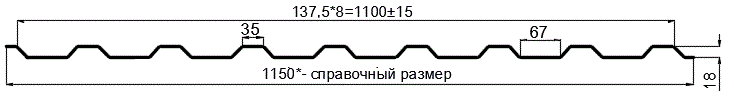 Фото: Профнастил оцинкованный МП20 х 1100 (ОЦ-01-БЦ-0.65) в Воскресенске