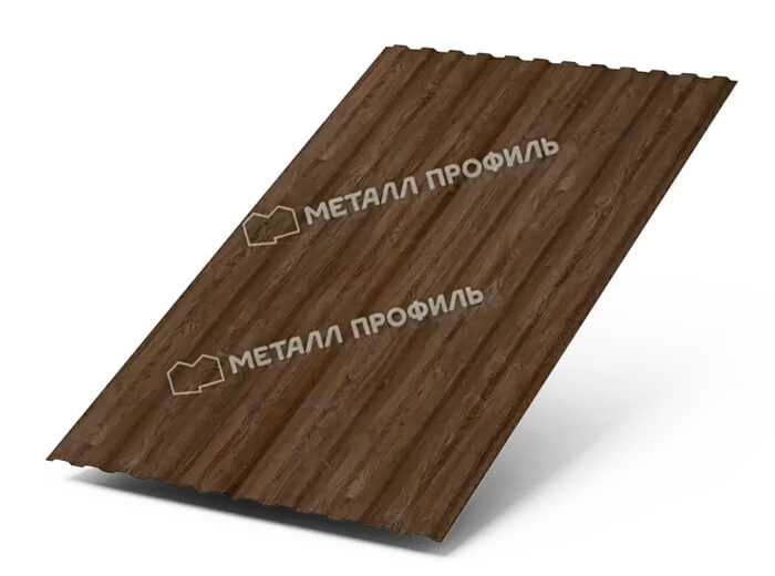 Фото: Профнастил МП10 х 1100 - B (ECOSTEEL_MA_Д-01-МореныйДуб-0.5) в Воскресенске