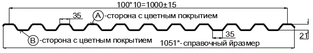 Фото: Профнастил С21 х 1000 - A (ECOSTEEL_MA_Д-12-Античный Дуб-0.45) в Воскресенске