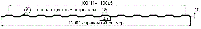 Фото: Профнастил МП10 х 1100 - A (ECOSTEEL-01-Мореный дуб-0.5) в Воскресенске