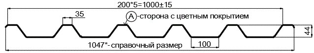 Фото: Профнастил С44 х 1000 - A (PureTech_Mat-20-7024-0.5) в Воскресенске