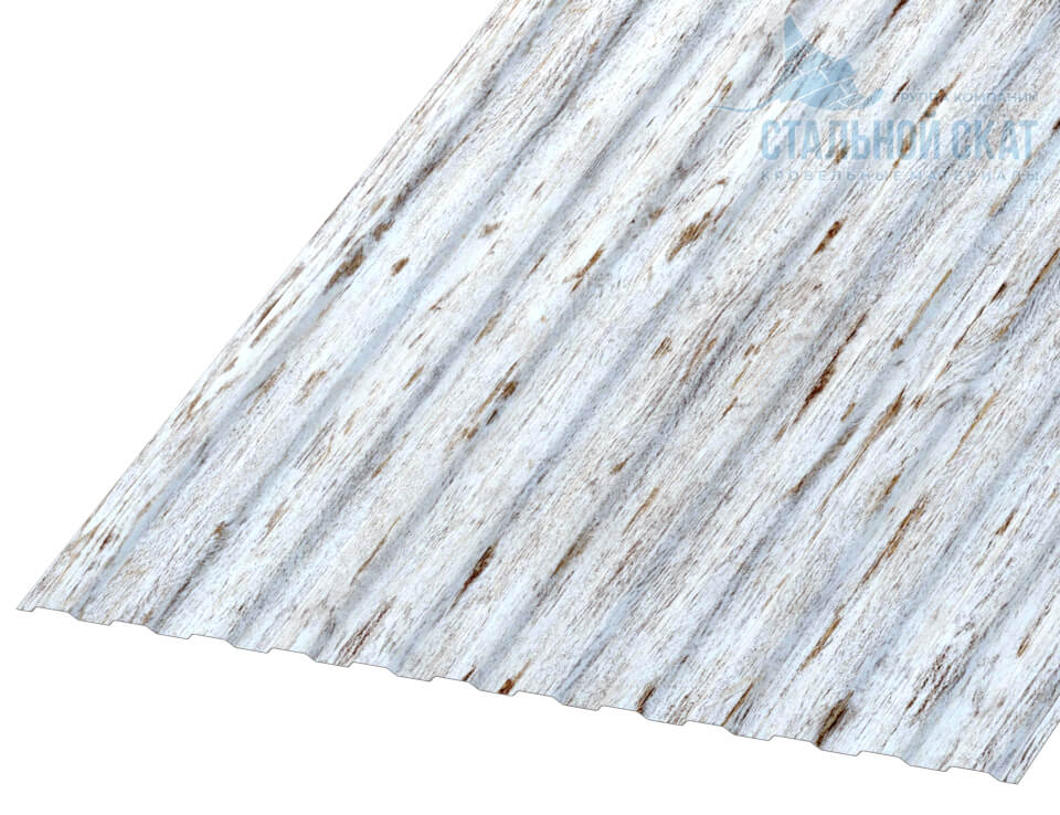 Профнастил МП10 х 1100 - A (ECOSTEEL_MA-01-Беленый Дуб-0.5)