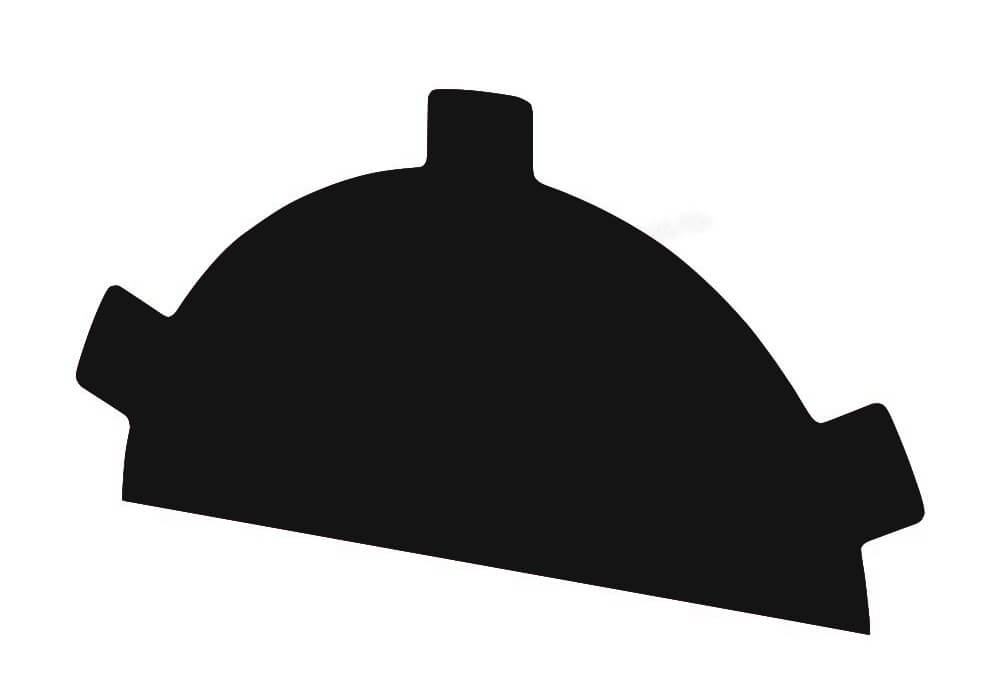 Заглушка конька круглого простая NormanMP (ПЭ-01-9005-0.5)