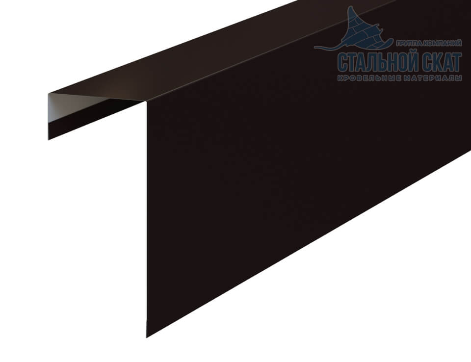 Планка торцевая фасадная FASTCLICK 139х65х3000 (VALORI-20-DarkBrown-0.5)
