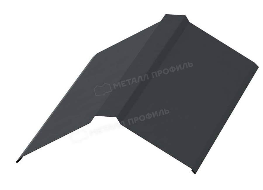 Планка конька плоского 120х120х2000 (VALORI-20-Grey-0.5)